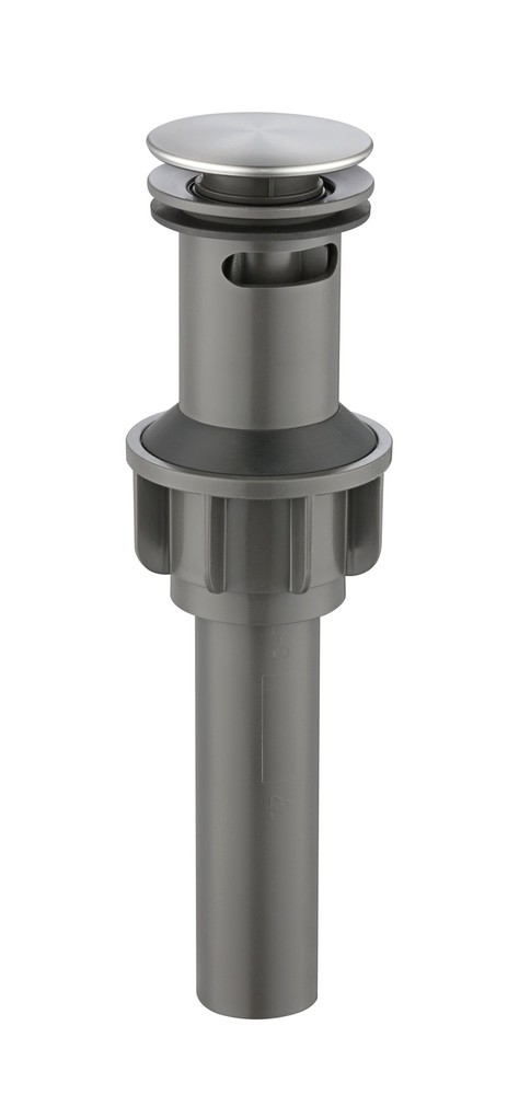 Mainstays Satin Nickel Push Pop-Up Drain Overflow