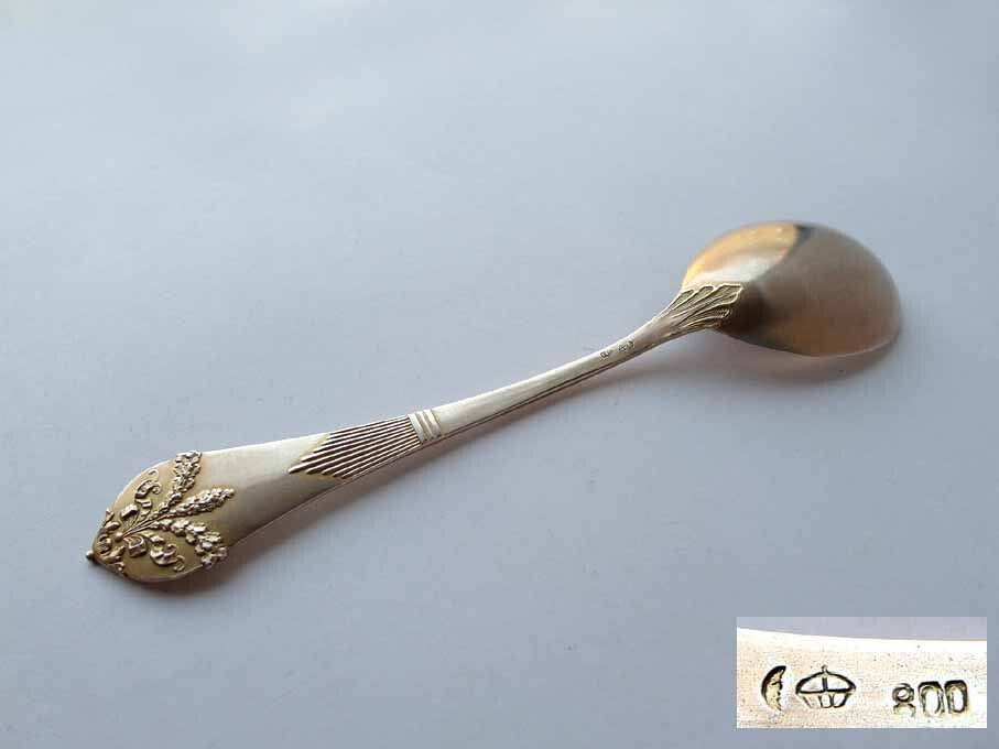 Serving Spoon/ Serving Spoon/ Cream Spoon/ Spoon 800 Silver Around 1900 G515