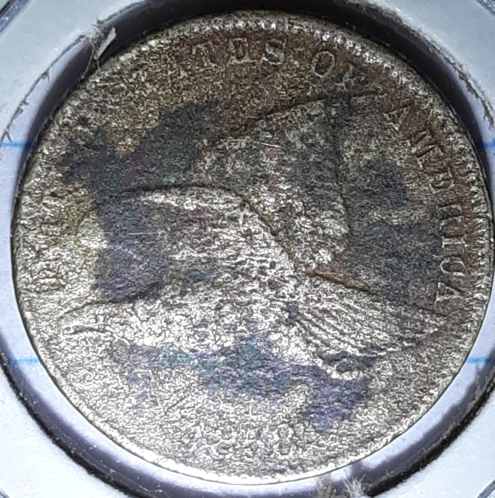 1858 SL Flying Eagle Cent (VF- Detail)