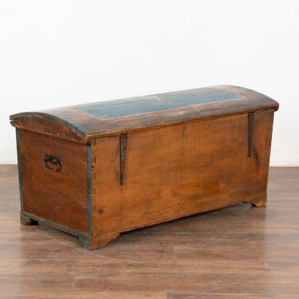 Original Hand Painted Swedish Dome Top Trunk dated 1865