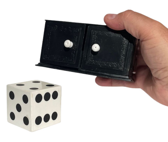 Small SUCKER DIE BOX Magic Trick Comedy Clown Close Up Plastic Dice Vanish Shell