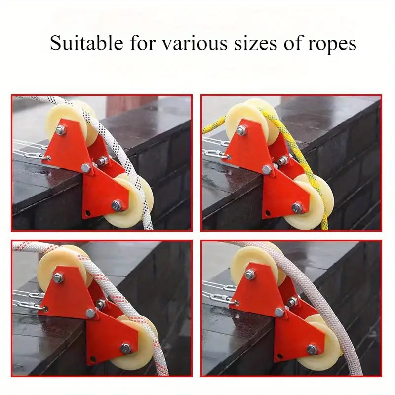 Heavy-Duty Foldable Manual Pulley System with Durable Metal Frame Labor-Saving
