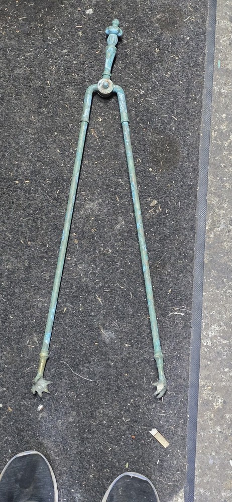 Vintage, Solid Brass Fire Tongs, Coal, Wood