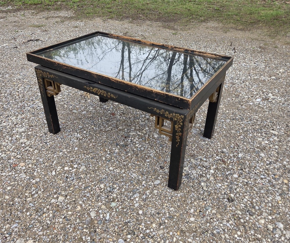 Gilded Chinoiserie Style Side Table