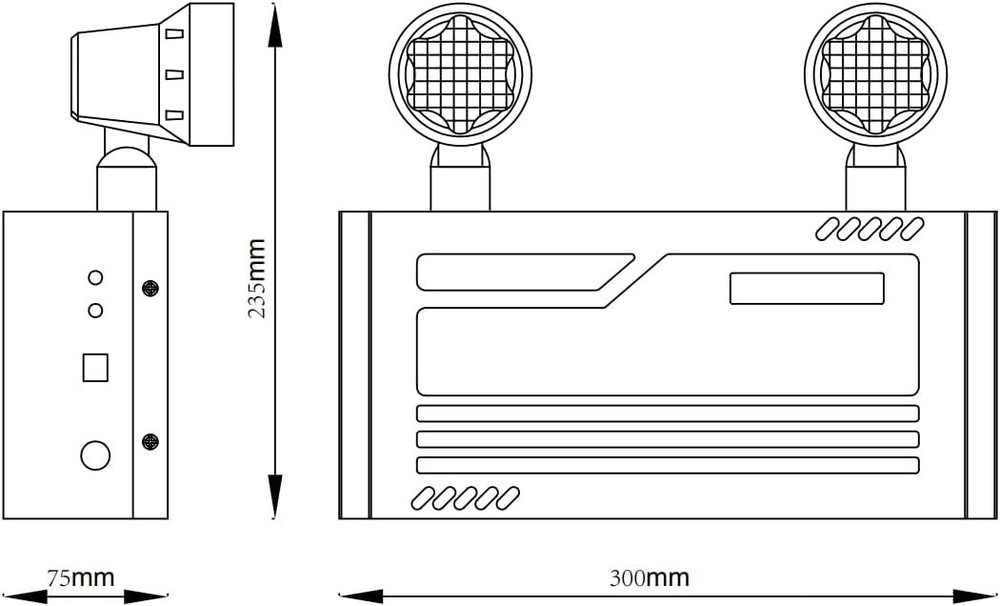 Emergency Lights LED Wall Mount with Remote Capabilities Battery Pack