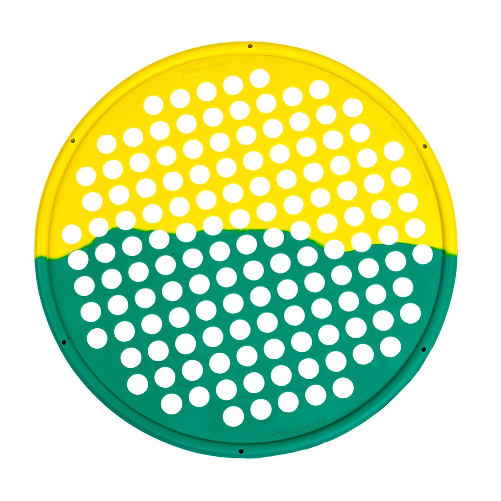 Cando Hand Exercise Web Low Powder 14" Diameter - Multi-Resistance, Yellow/Green