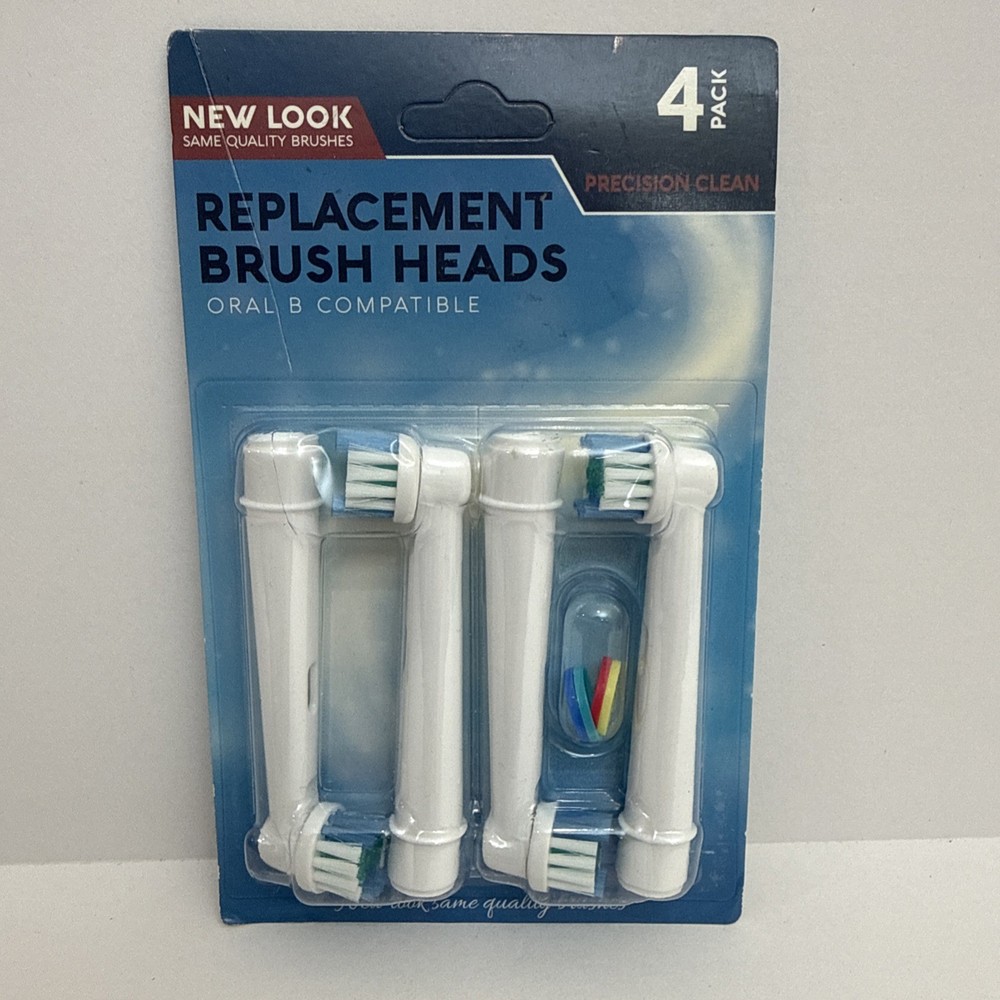Replacement Brush Heads (4-Count) Precision Clean Oral B Compatible