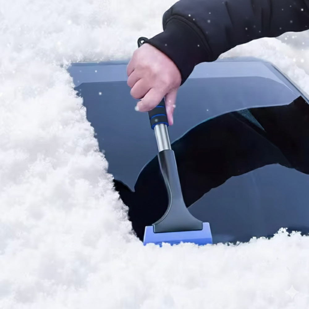 Telescopic Car Snow Brush Ice Scraper Extendable Aluminum Windshield Cleaner