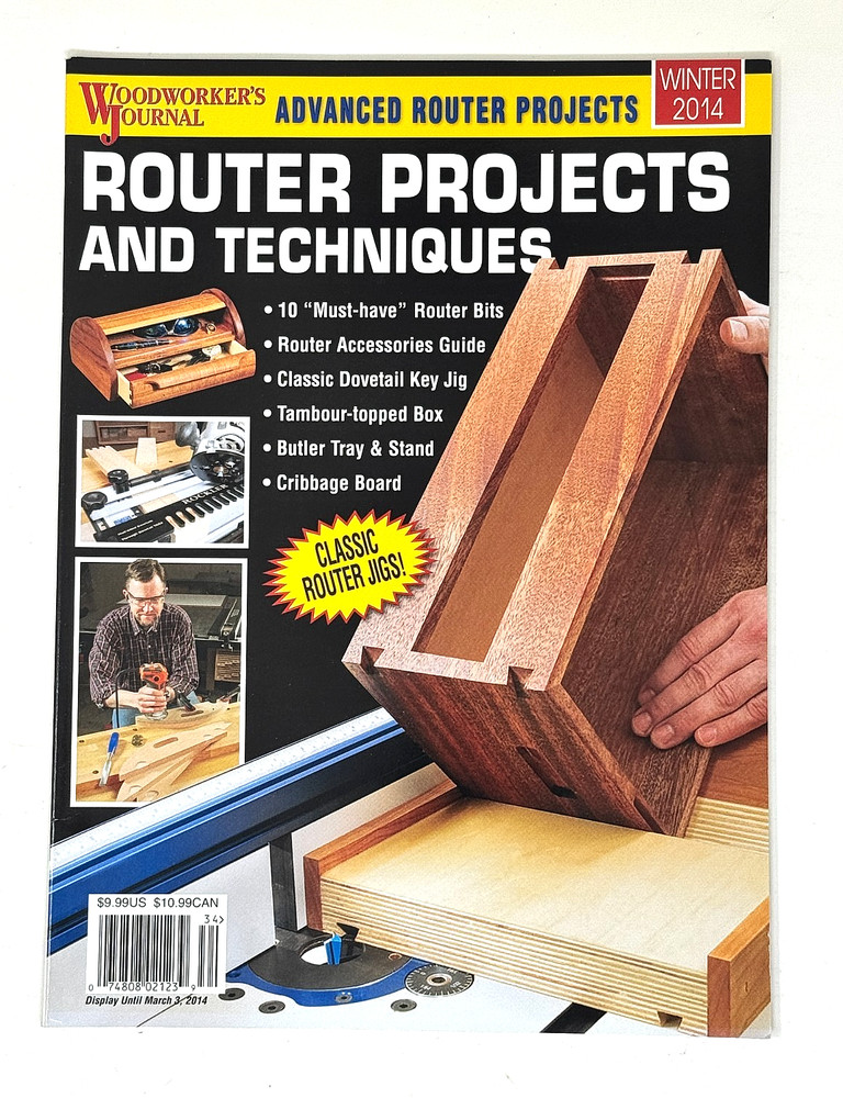 WOODWORKER'S JOURNAL Magazine Winter 2014 Router Projects Techniques Guide MINT