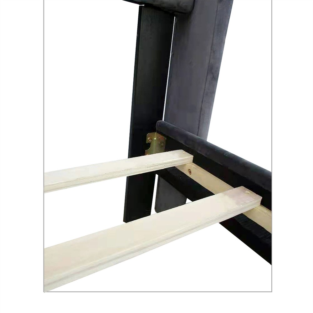 Queen Size Bed Frame Upholstered Platform Bed w/ Upholstered Headboard US