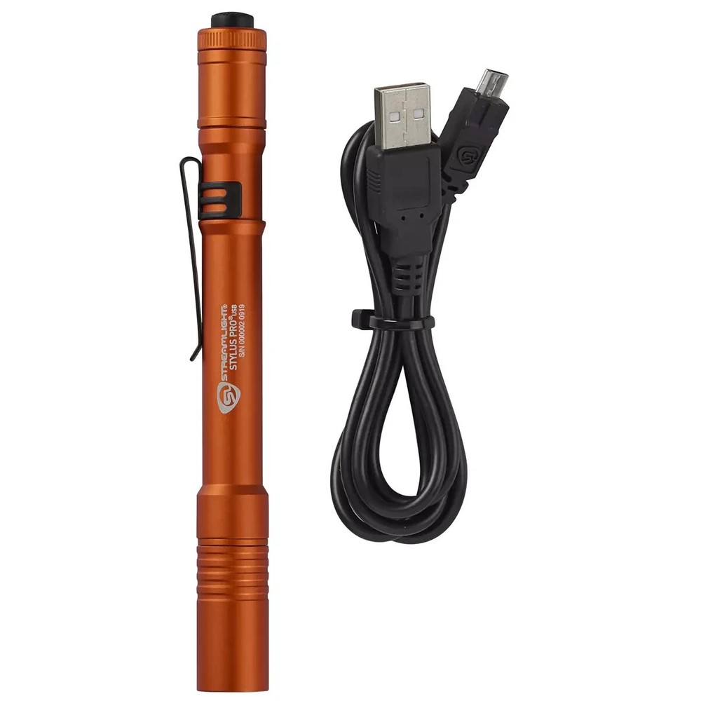 Streamlight Stylus Pro® USB LED Penlight Flashlight Orange 66146