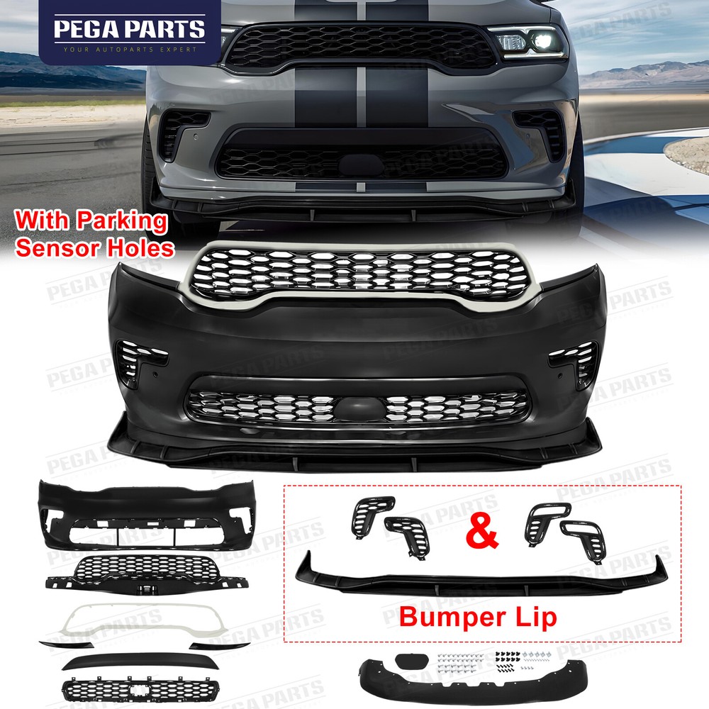 For Dodge Durango SRT Hellcat Complete Front Bumper Assembly W/ bumper Lip Kit