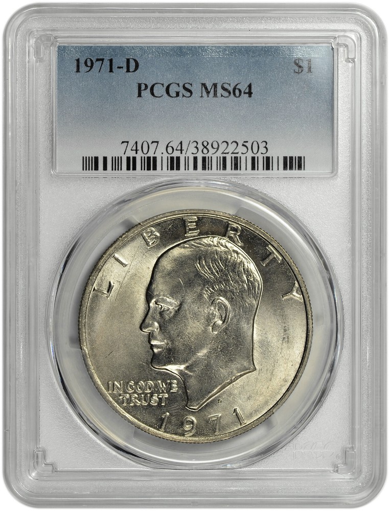 1971 D $1 Eisenhower Dollar PCGS MS 64