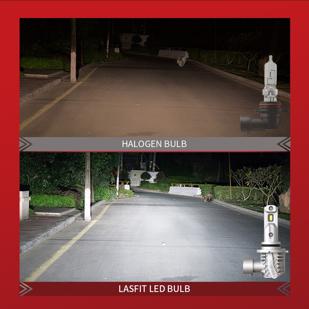 LASFIT 9005 LED Headlight Bulb Conversion Kit High Beam White Super Bright 6000K