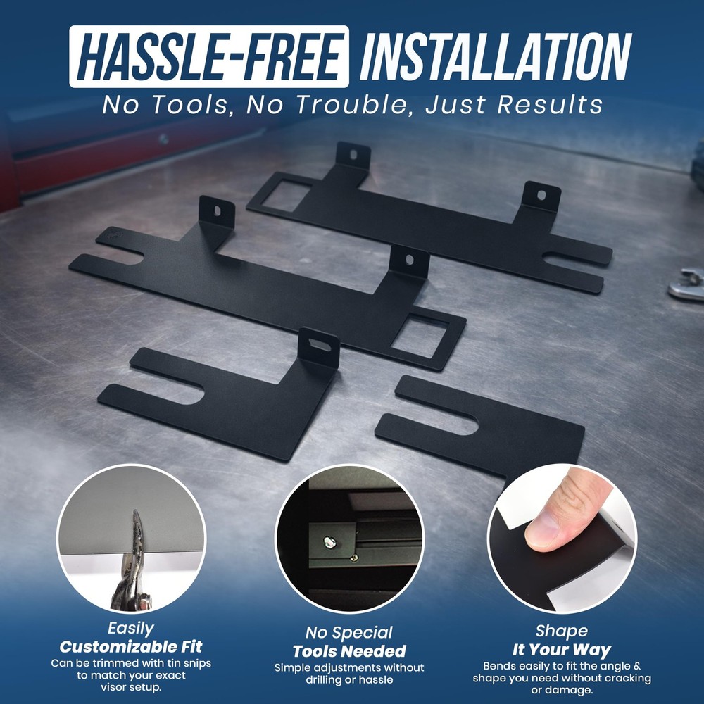 Interior Visor Bracket with Extension for Full-Size SUVs & Trucks - Adjustabl...