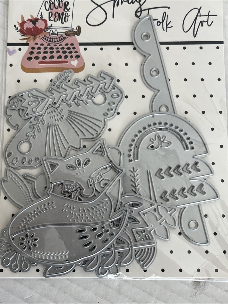 Coco & Reno Spring Folk Art Cutting Die Sets