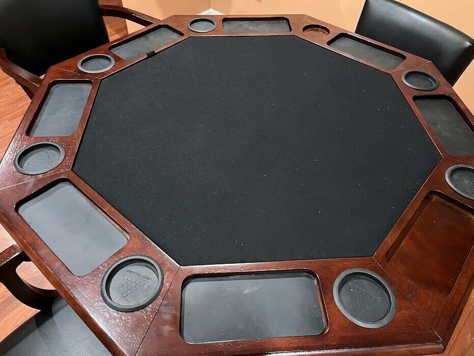 Poker Table + 4 chairs + poker chips