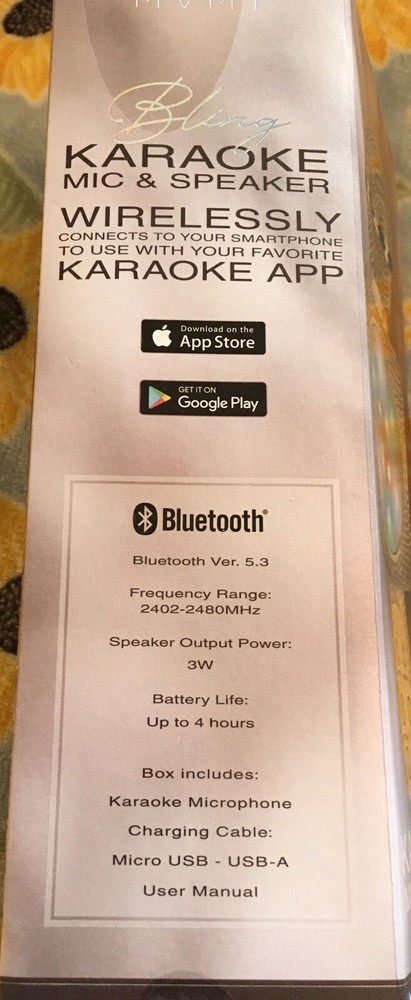 MVMT Bling Karaoke Microphone & Speaker Bluetooth Wireless