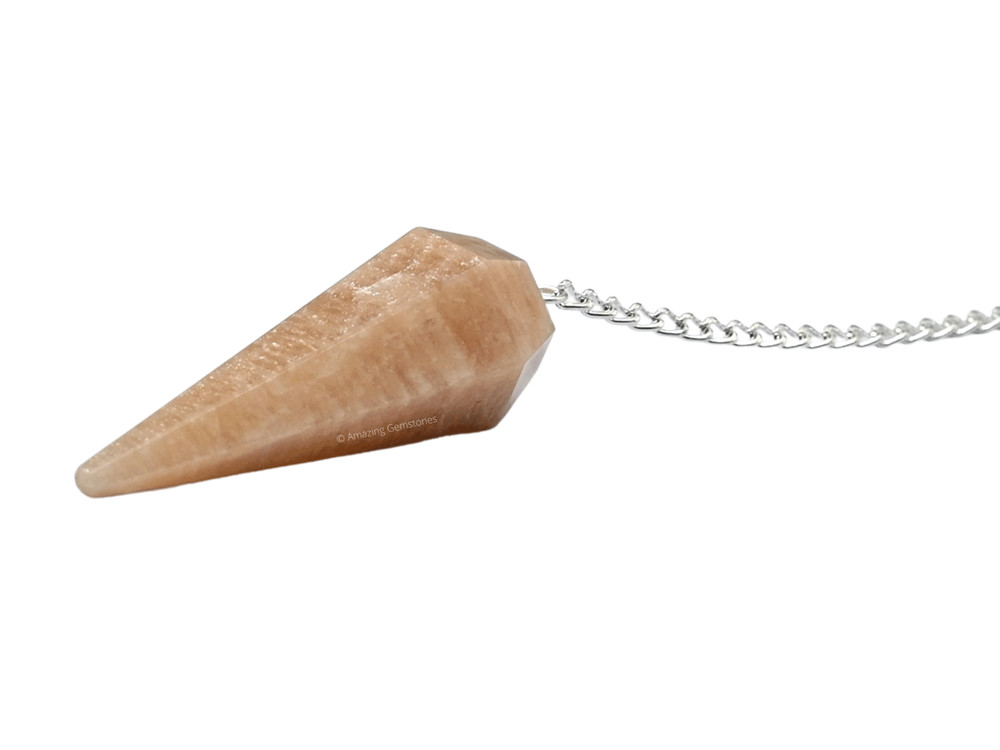Cream Moonstone Dowsing Crystal Pendulum