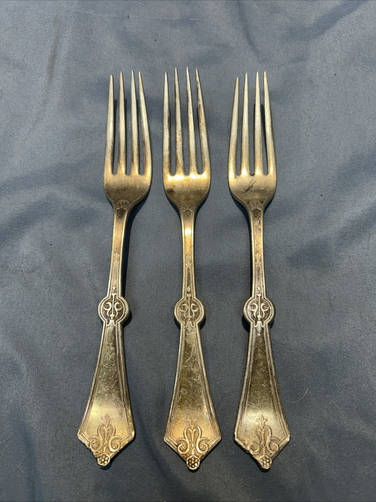 3 Vintage Hall & Elton Silver Plated Forks