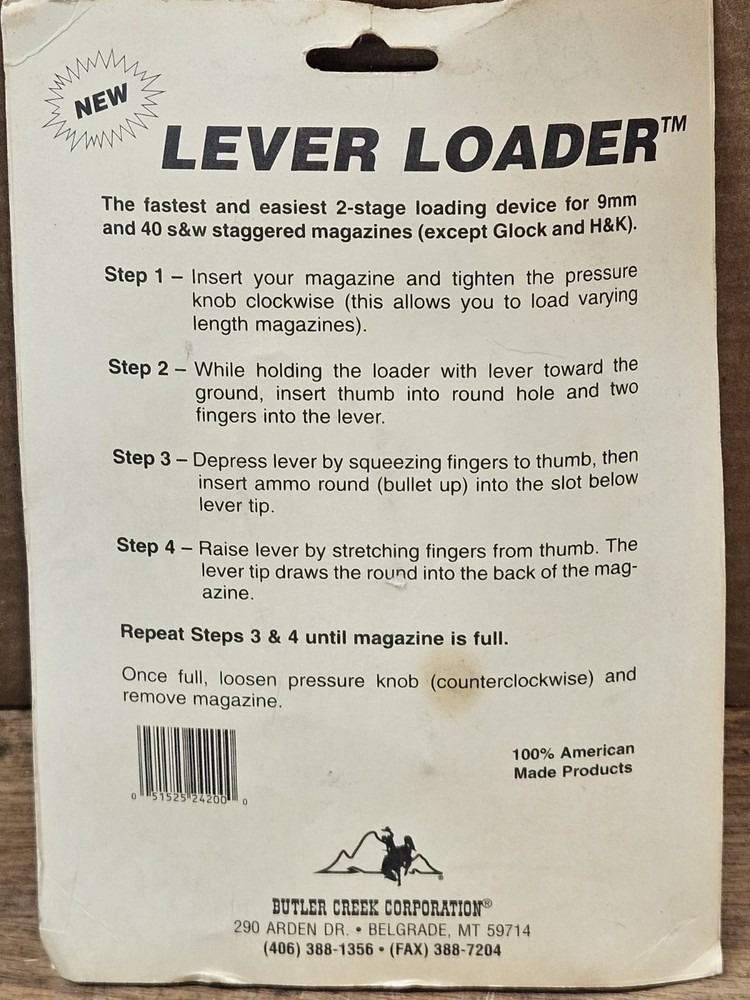 Butler Creek Lever Loader Double Stack Magazine Loader