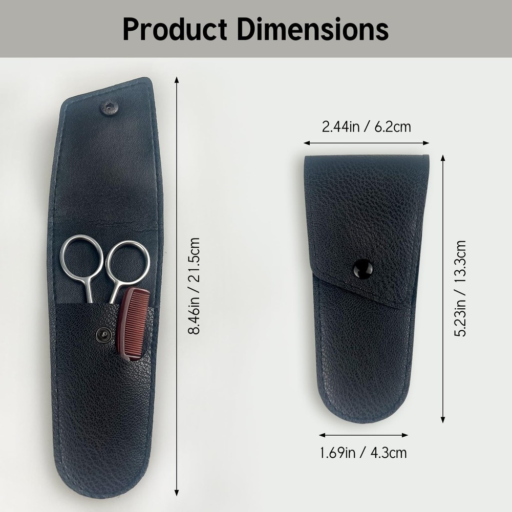 Mustache Grooming Set Precision Mustache Scissors and Comb Kit for Men Idea...