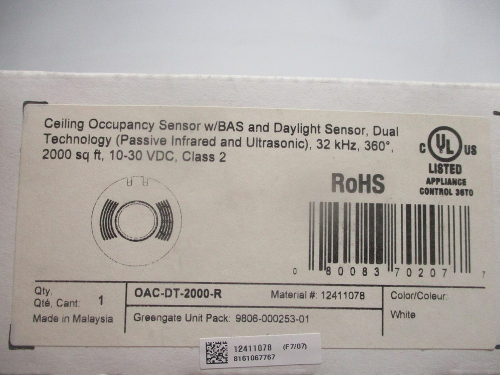 GREENGATE OAC-DT-2000-R SENSOR NSMP