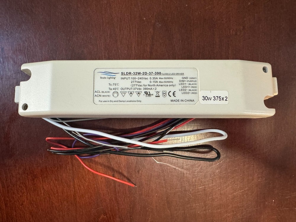 Straits Lighting LED Power Supply SLDR-32W-2D-37-390 Class 2 LED Driver