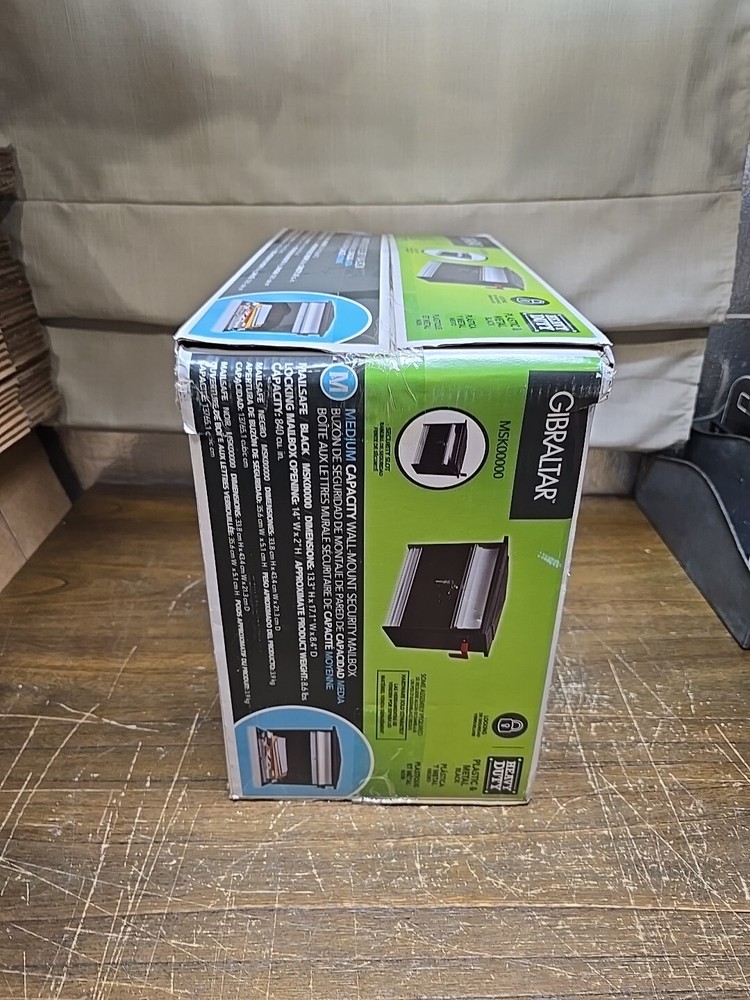 Gibraltar Wall-Mount Locking Mailbox - Black (MSK00000)