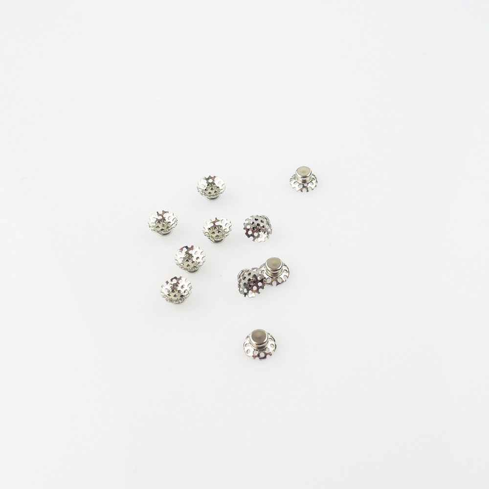 10PCS Dental Orthodontic Lingual Buttons Bondable round/rectangular Mesh Base