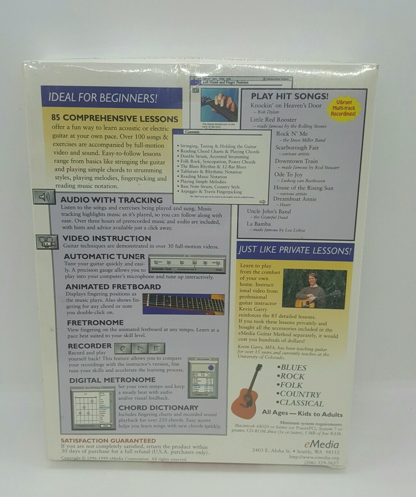 eMedia Guitar Method 1 /Macintosh CD-ROM - NEW SEALED
