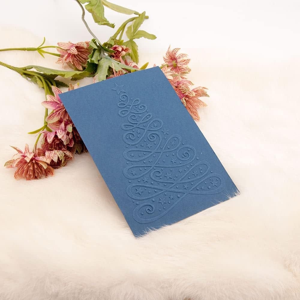 Merry Christmas Tree Decoration Plastic Embossing Folders Card Making
