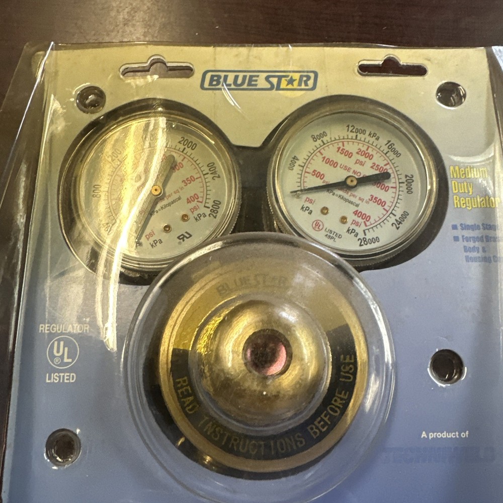 Blue Star Medium Duty Gas Regulator, Acetylene Regulator