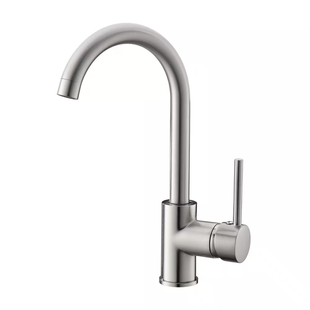 MATRIX DECOR Single Handle Standard Kitchen Faucet in Brushed Nickel