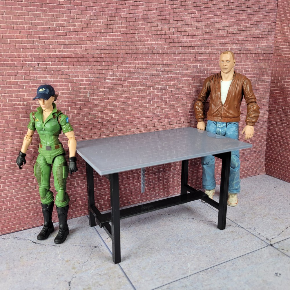 Drafting Table Model Prop 1/12 Scale Garage Display Diorama Dollhouse Accessory