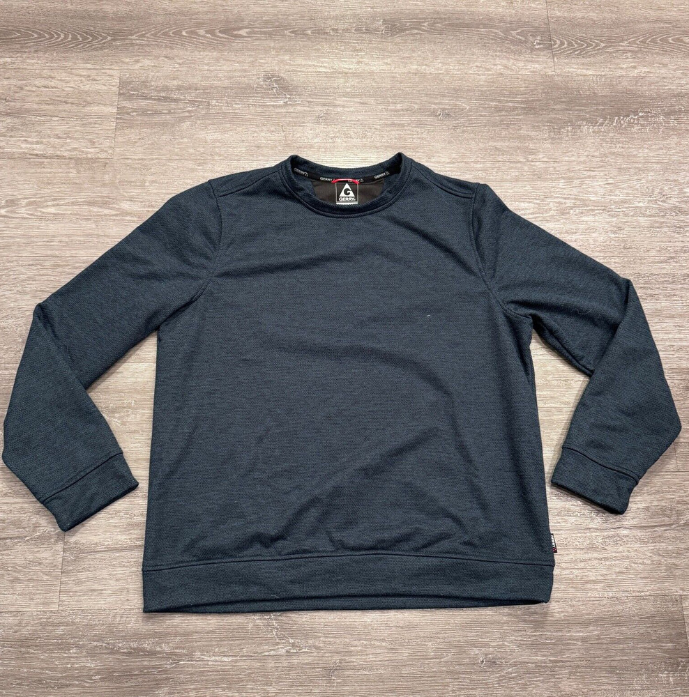 Gerry Sweater Mens Extra Large Blue Thermal Casual Camp Hike Pullover