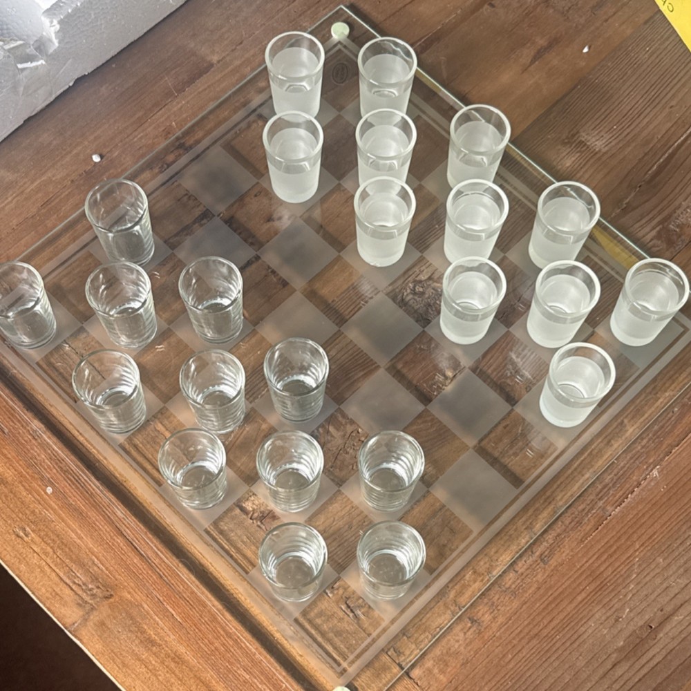 Home Essentials Checkerboard Shot Glass Set