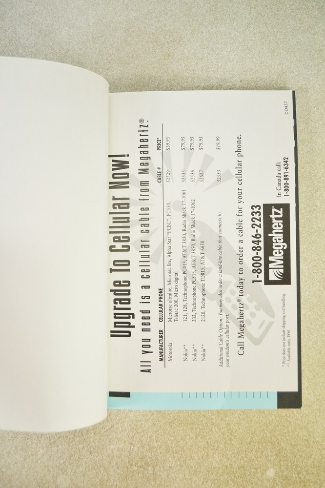 PC Card Modem User Reference Guide Megahertz US Robotics 1996