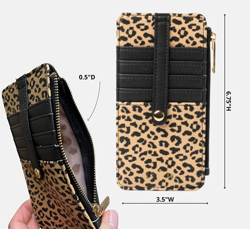 Kedzie Essentials Only Zippered Wallet in Vegan Leather NWT Pretty in Python