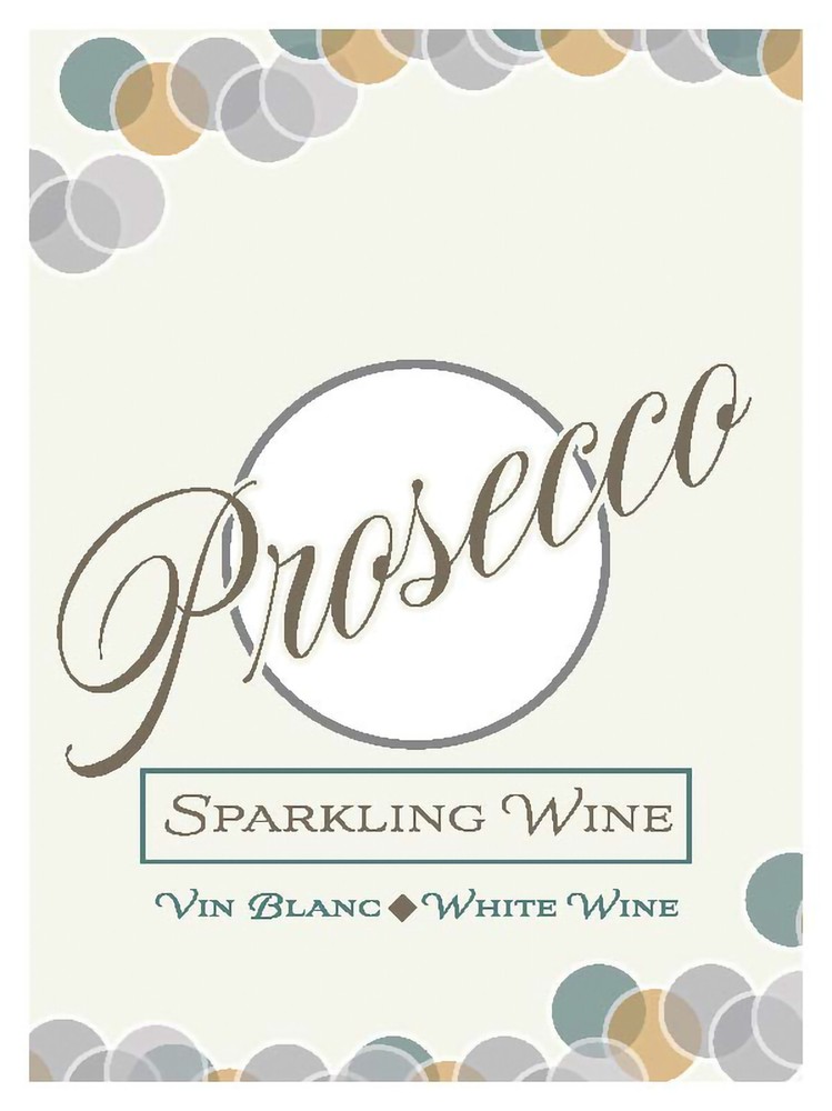 Prosecco Wine Bottle Labels 30/Pack Mist Collection