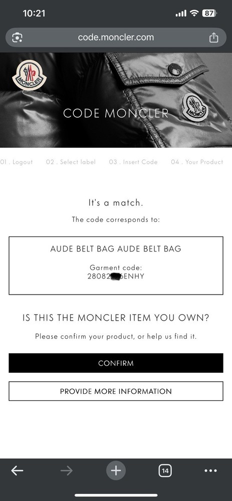 MONCLER AUDE BELT BAG WAIST -- Black SOLID Used