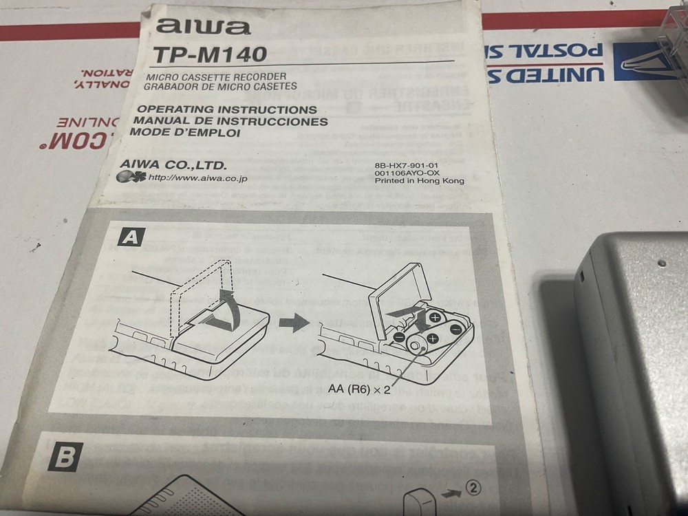 Aiwa TP-M140 Microcassette Recorder Voice Activated Vsensor