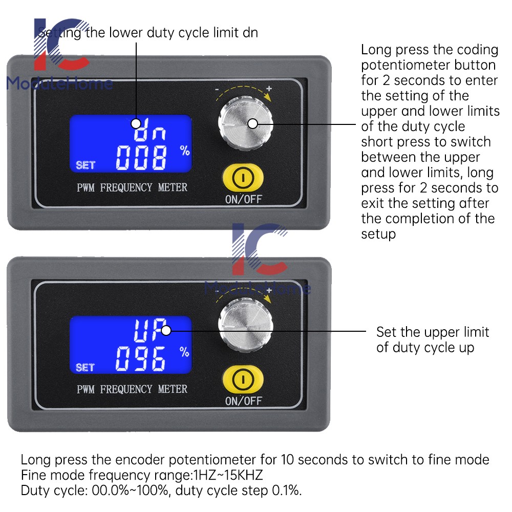Signal Generator Module Adjustable PWM Pulse Frequency Duty Cycle Square Wave