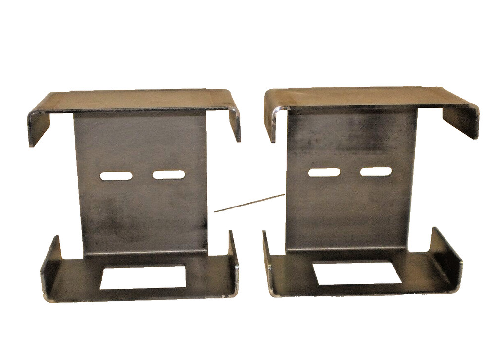 Pair Steel 4" Tail Brake Light Guard Square Box Trailer Truck Over 80" Weld On