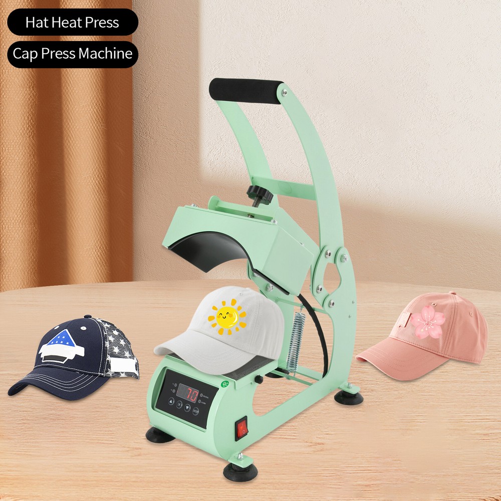 Hat Heat Press Machine with Digital LCD Timer & Temperature Control for Caps