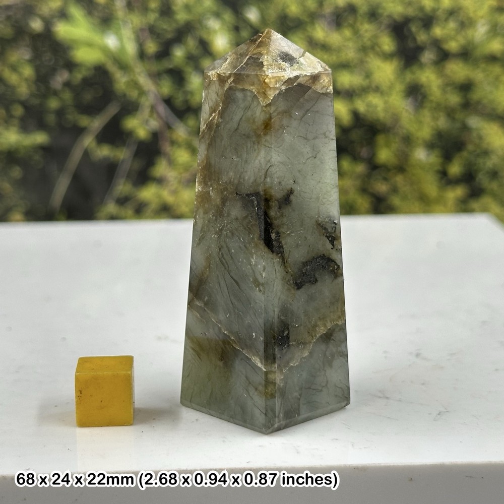 Labradorite Tower Natural Flash Feldspar Crystal Point