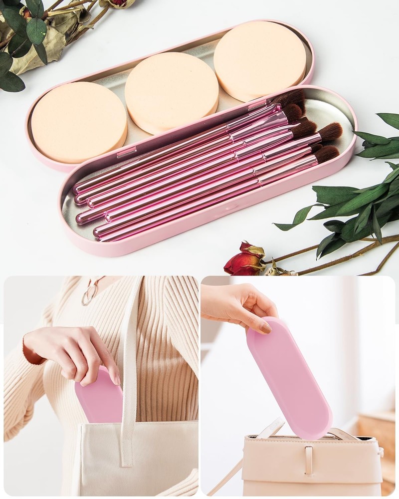 COYKROU 8Pcs Makeup Brushes Set Premium Eyeshadow Brush Professional Angled