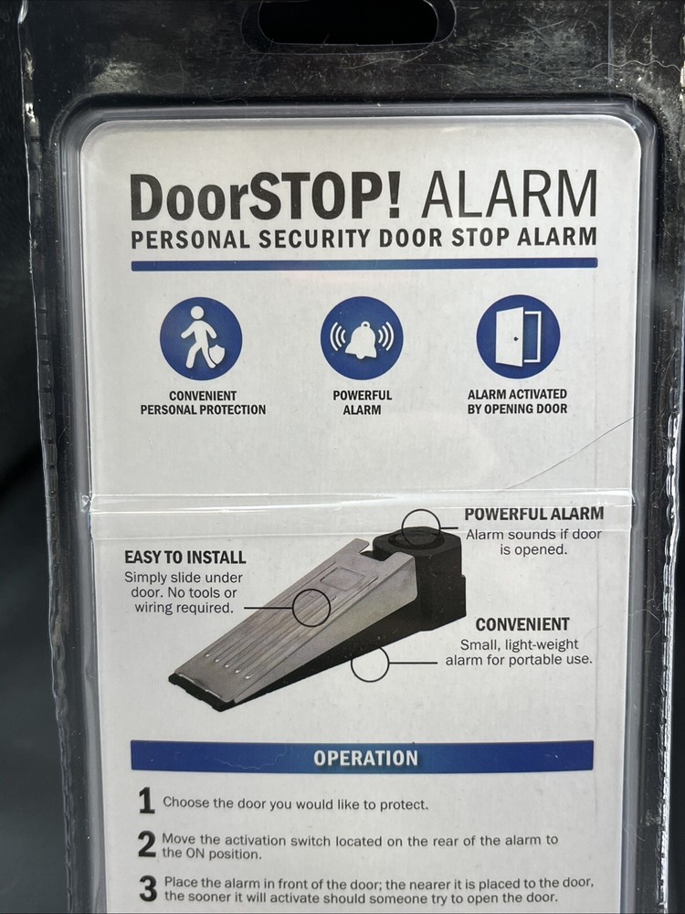Flipo Security Personal Security Door Stop Alarm Hotel Room 2-Pack (E)