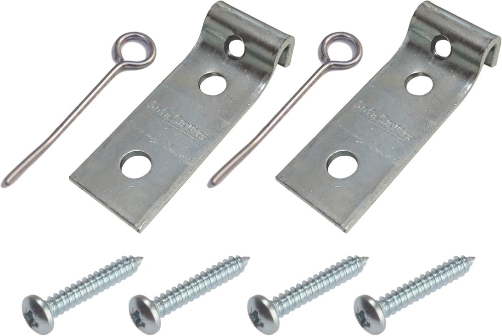 Sofa Zig Zag Spring Repair Brackets (2 Pack) Quantity: 2 Kits, Black