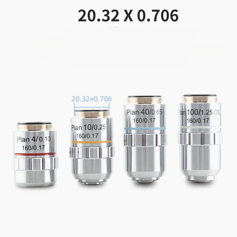 10X RMS Plan Achromatic Objective Lens Spring Loaded for Biological Microscope